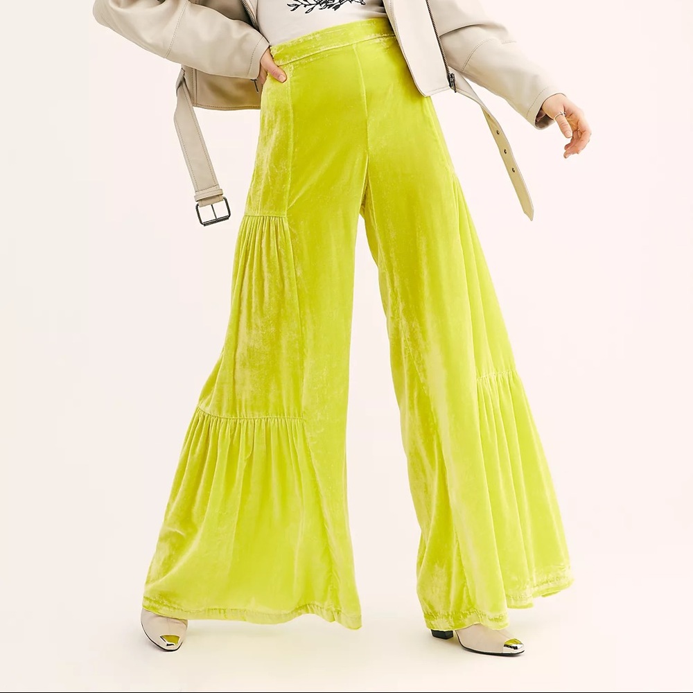 COPY - Free People C’est La Vie Velvet Wide Leg P…